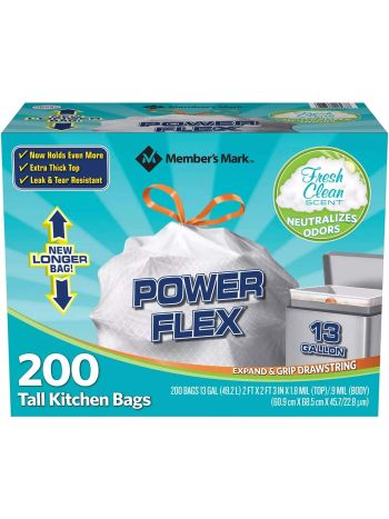POWER FLEX TALL KITCHEN 200 BAGS