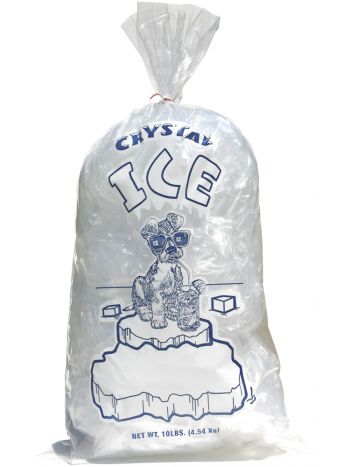 BAGS 10 LBS ICE WITH STRINGS