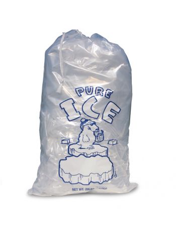 BAGS 20 LBS ICE WITH STRING 250C