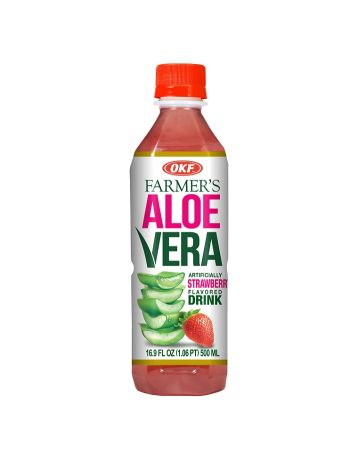OKF ALOE VERA STRAW 500ML 12CT